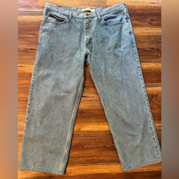 Vintage Lee Relaxed Fit Jeans 40x30 Light Wash USA Authentic 100% Cotton Denim - Picture 2 of 15